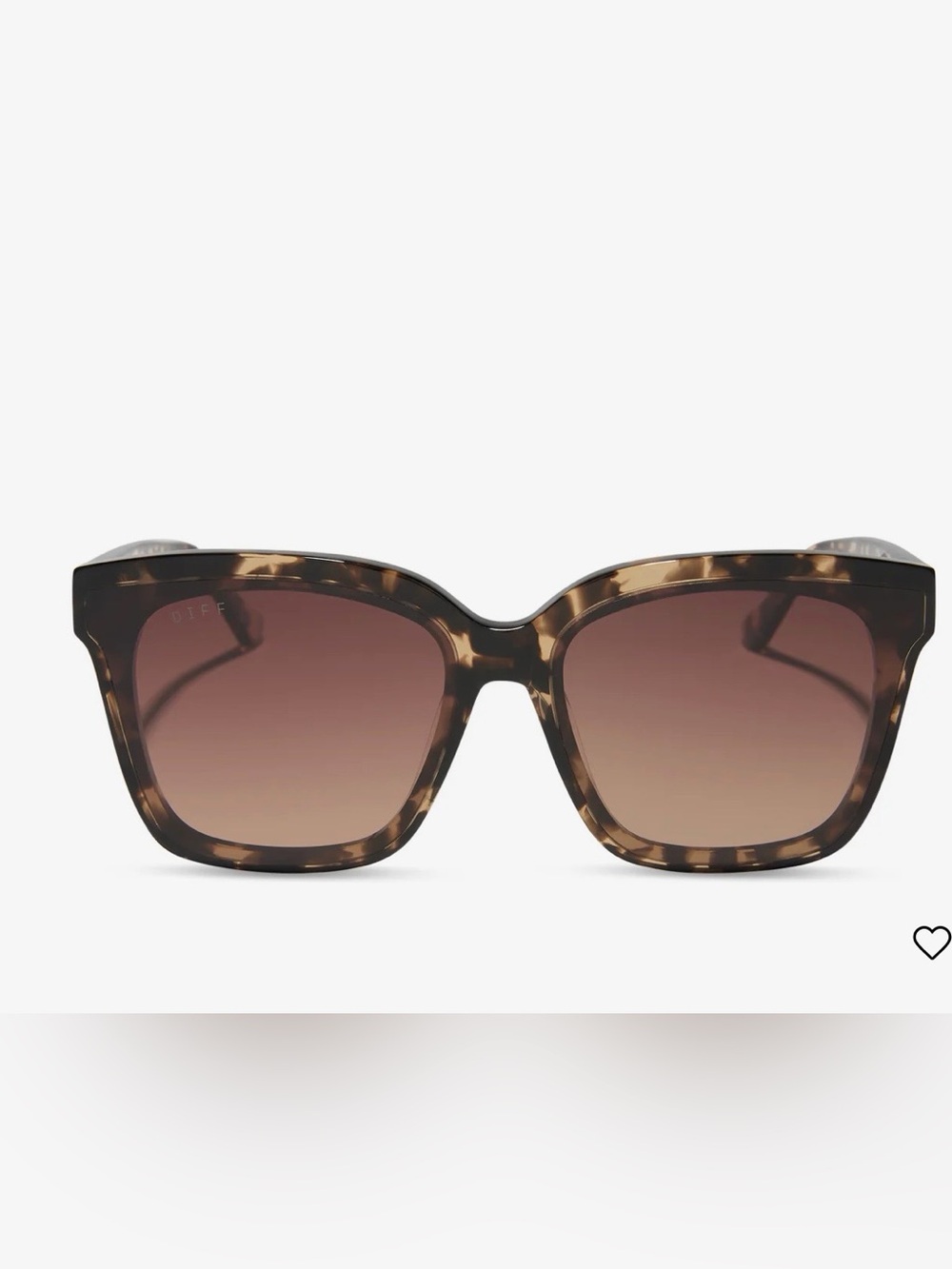 Diff Eyewear Tortoise Shell Frame with Brown Gradient Lenses Sunglasses